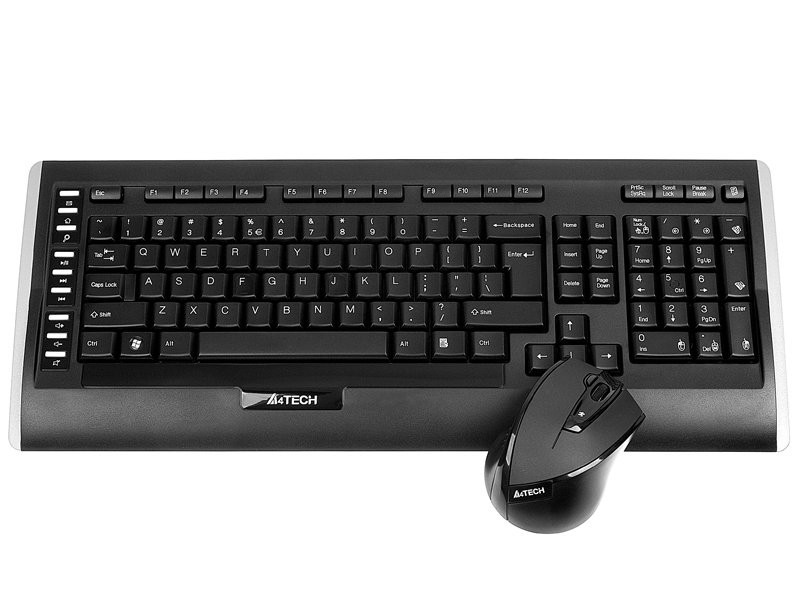 A4 TECH 9300F F Kablosuz Klavye Mouse Set /Siyah