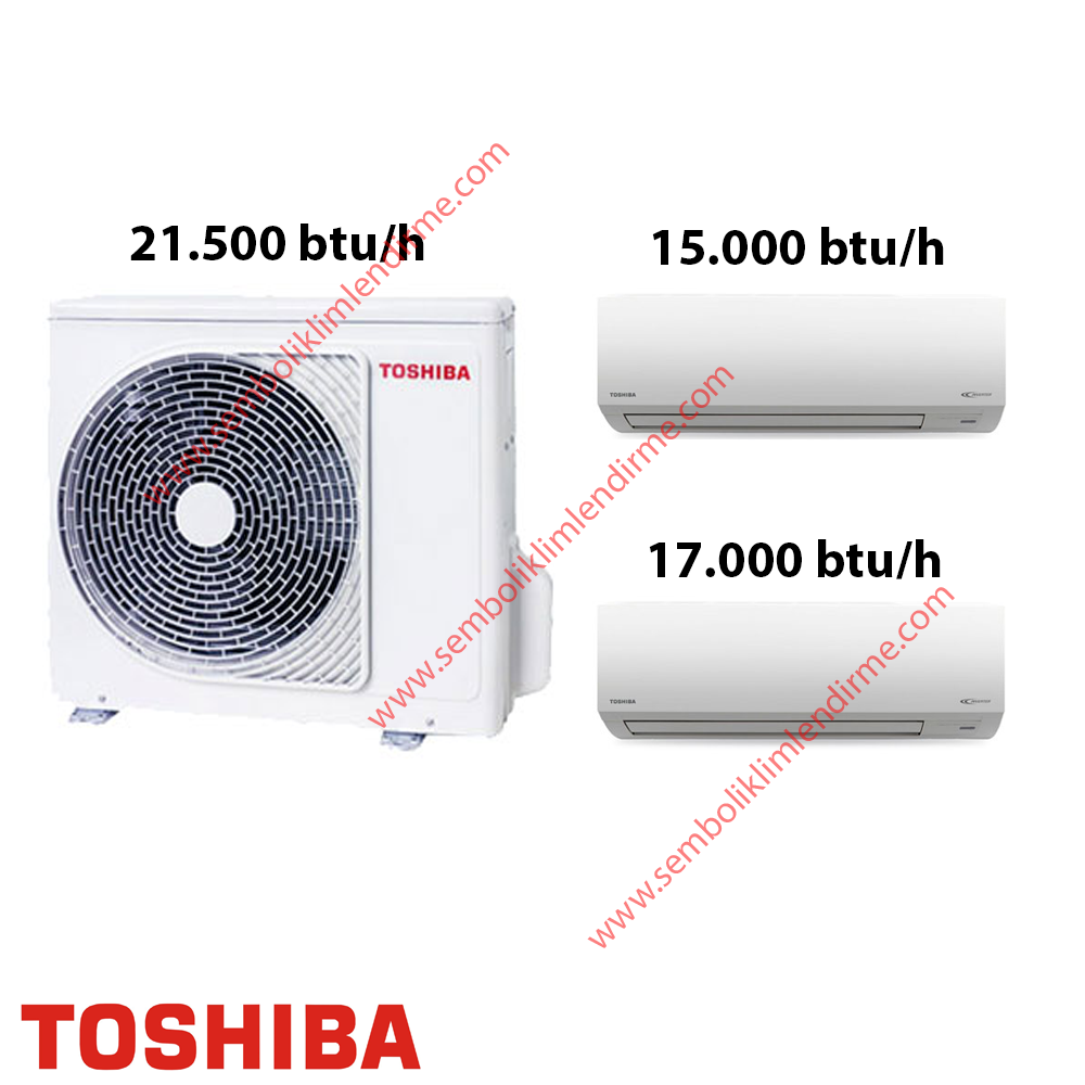 TOSHIBA MULTI KLİMA (İç Üniteler 13.000 btu/h + 16.000 btu/h)