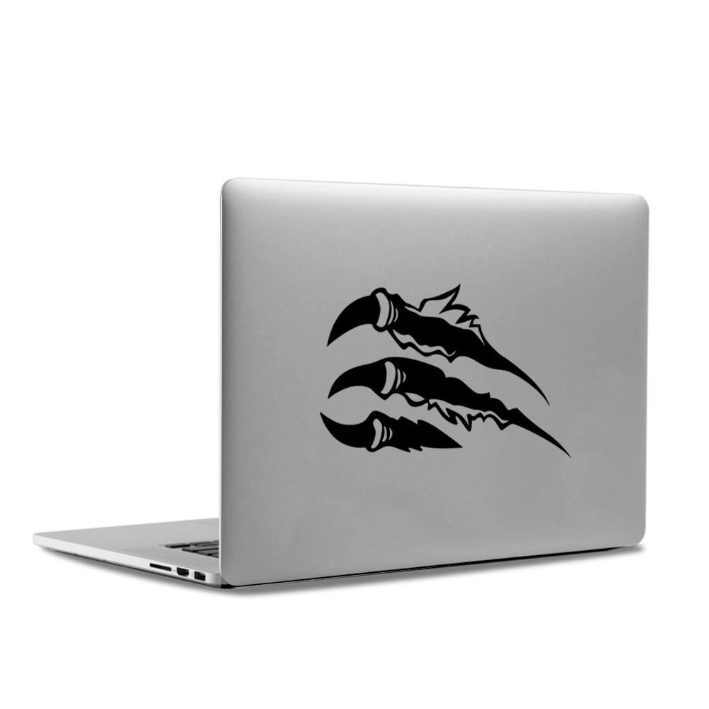 Canavar Pençesi Silueti Mac Book Laptop Sticker, Etiket, Çıkartma