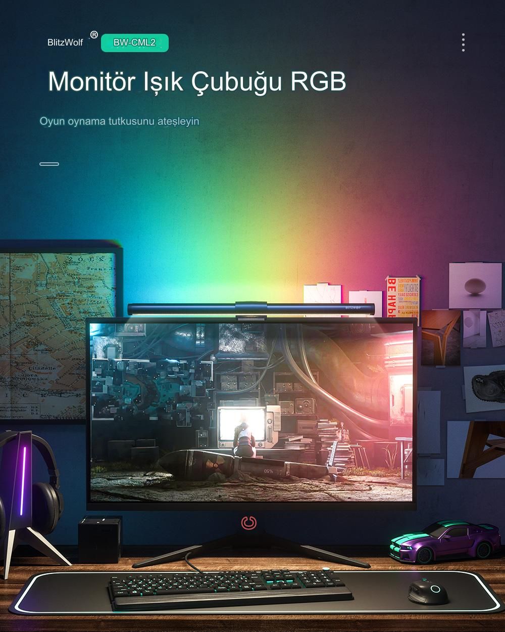 Blitzwolf Bw Cml Rgb Oyun Monit R I K Ubu U Dokunmatik Fiyatlar Ve Zellikleri