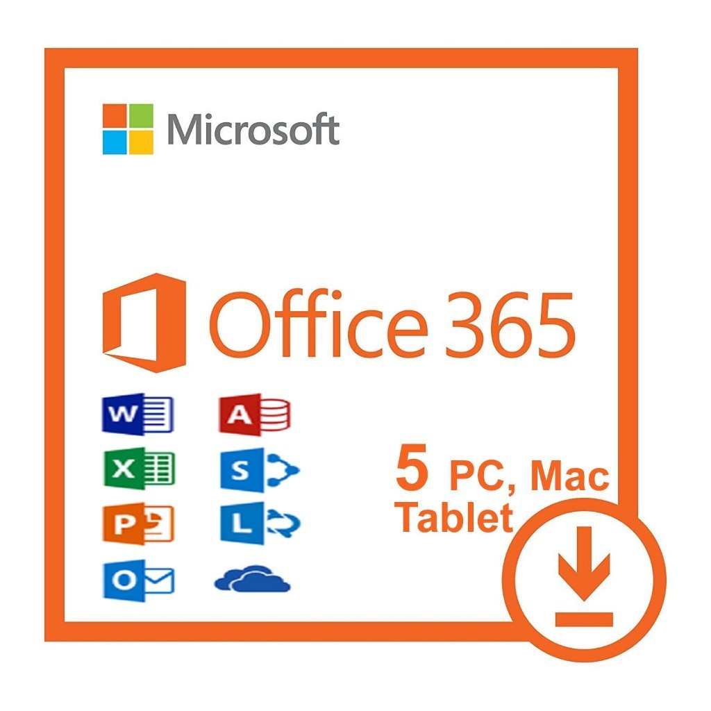 Microsoft Office 365 5 PC - Windows ve Mac Uyumlu 5TB OneDrive