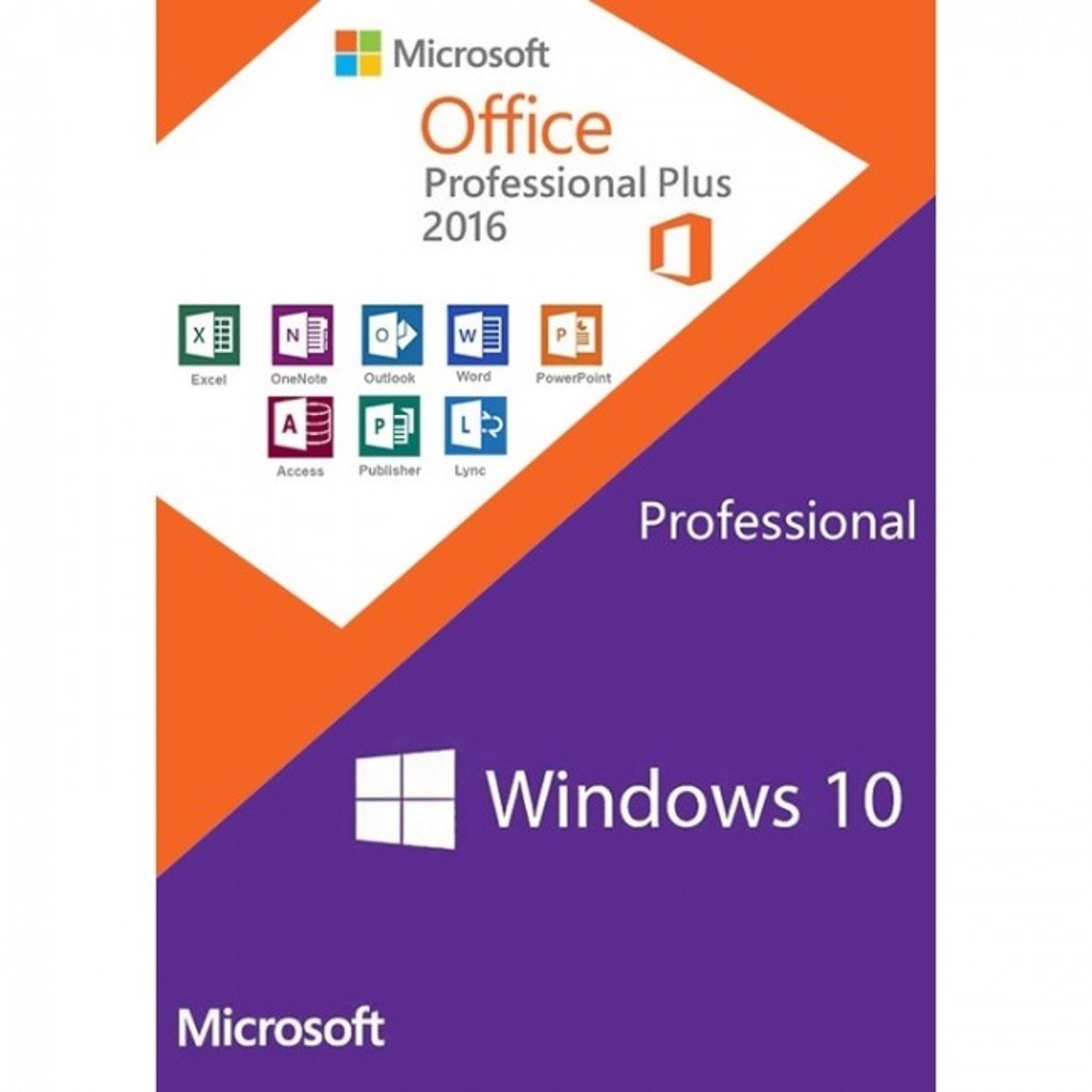 Microsoft Windows 10 Pro + Office 2016 Pro Plus 32&64 Bit