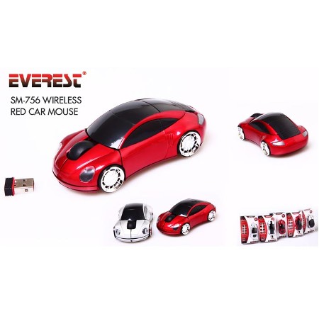 Everest SM-756 Arabalı Kablosuz Mouse kırmızı