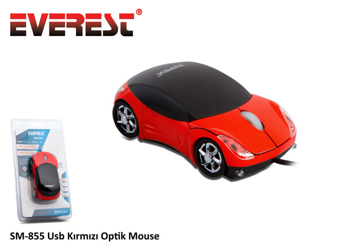 Everest SM-855 Araba Motifli Optik Mouse