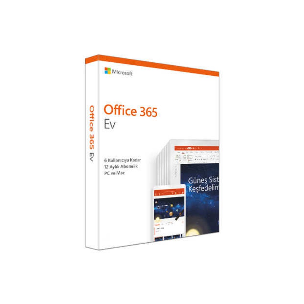 Microsoft Office 365 Ev TR 32/64Bit (6 Kullanıcı 1 Yıl) 6GQ-01005