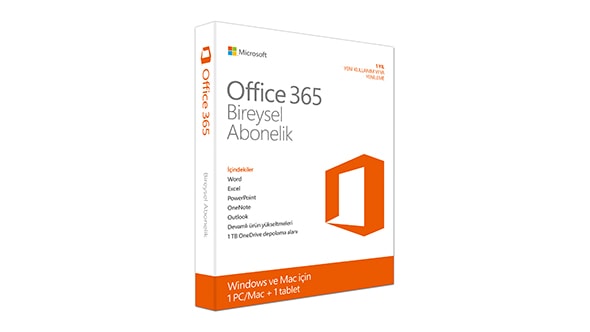 Office 365 1 yıl bireysel abonelik