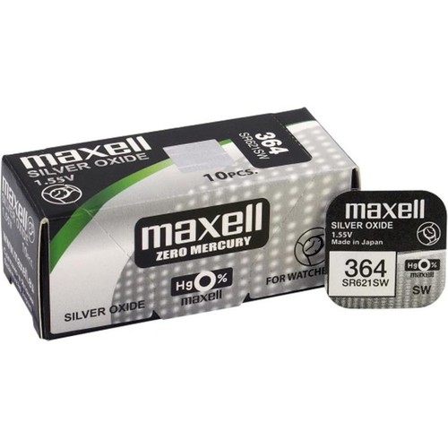 Maxell 364 SR621SW 1.55V Hafıza Saat Pili 10'lu