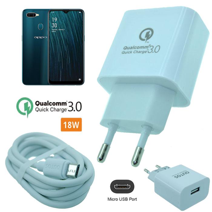 Oppo A5s Hızlı Şarj Cihazı Micro Usb Quick Charge 18W 3 Amper Baş
