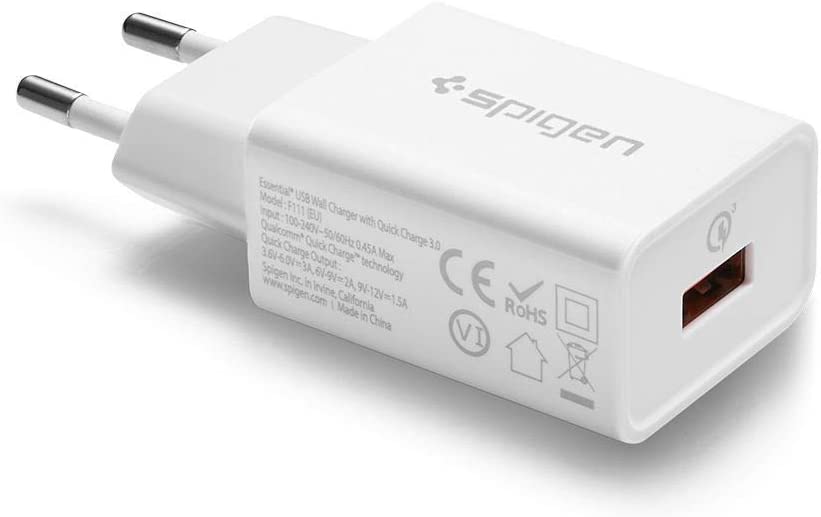 Spigen F111 18W Hızlı Şarj Cihazı USB Qualcomm 3.0 + iP Intellig