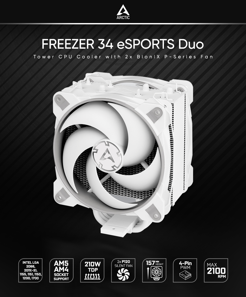 ARCTIC Freezer 34 ESports DUO - CPU Kühler, Tower CPU