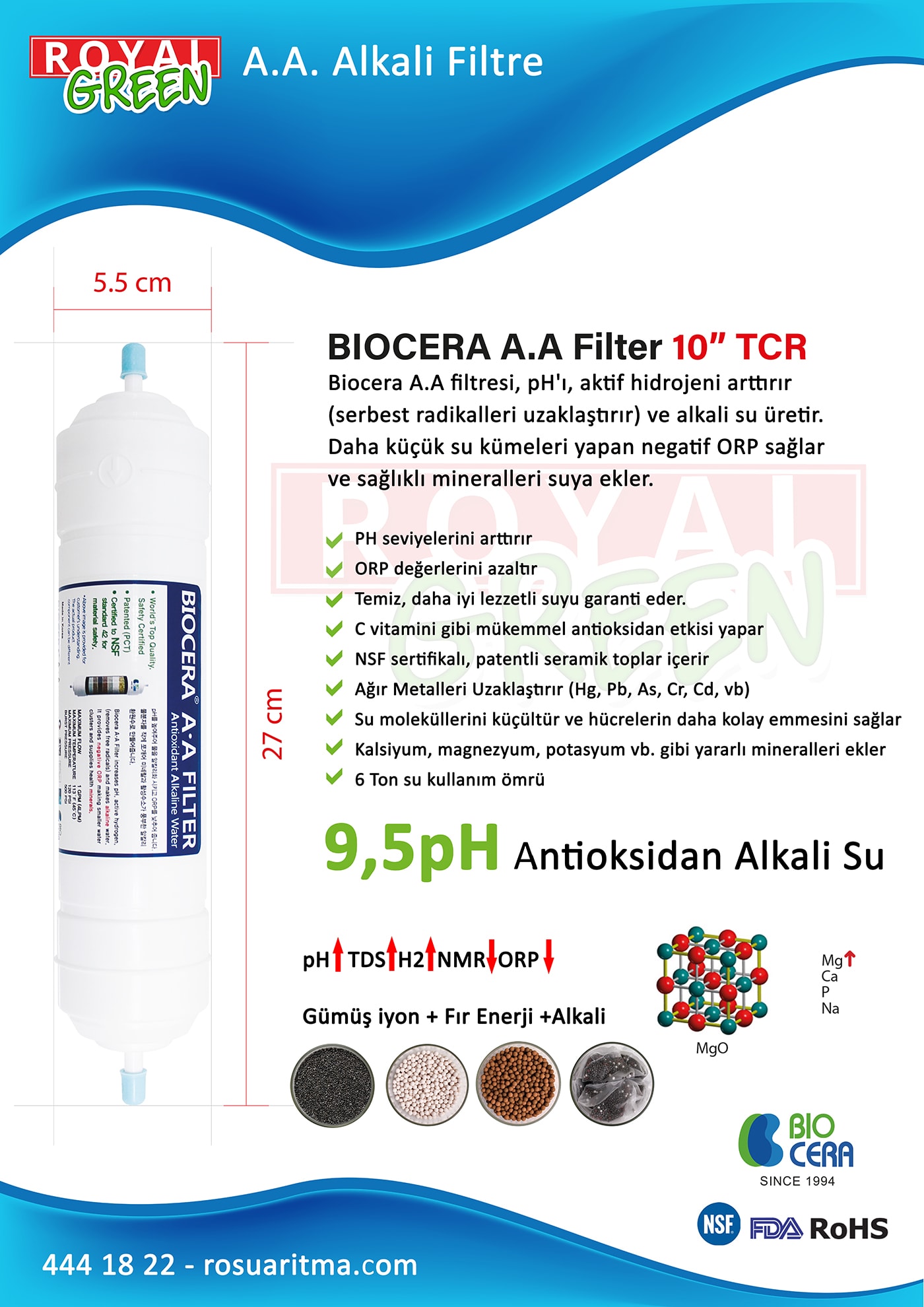 Biocera Antioksidan Alkali Filtre