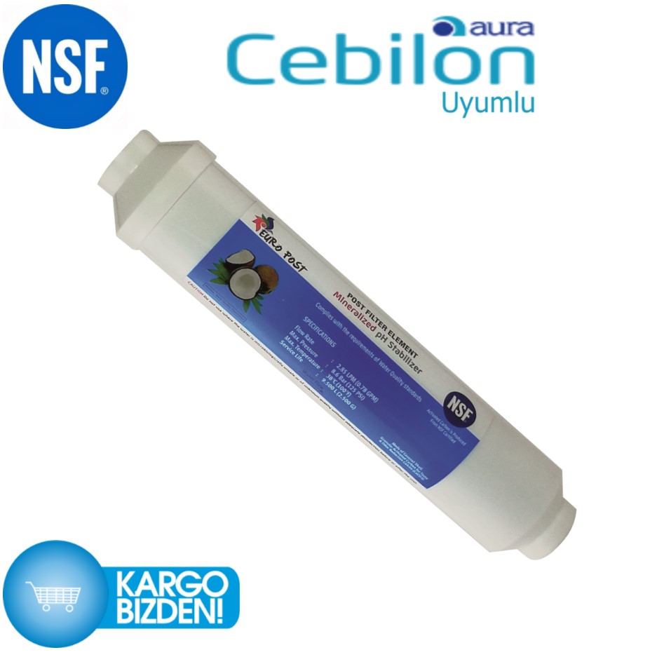 İhlas Aura Cebilon Uyumlu Tatlandırıcı  Post Karbon Filtre NSF