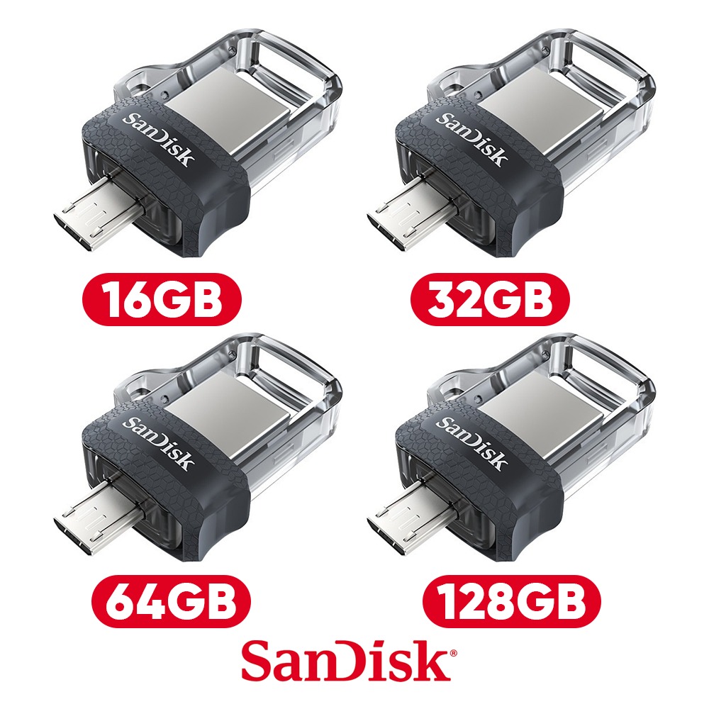 Sandisk 16GB-32GB-64GB-128GB-256G SDDD3 USB 3.0 Bellek  Dual  OTG
