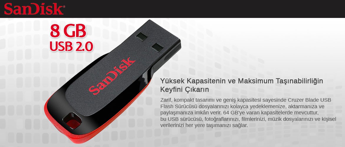 SANDİSK 8 GB USB BELLEK