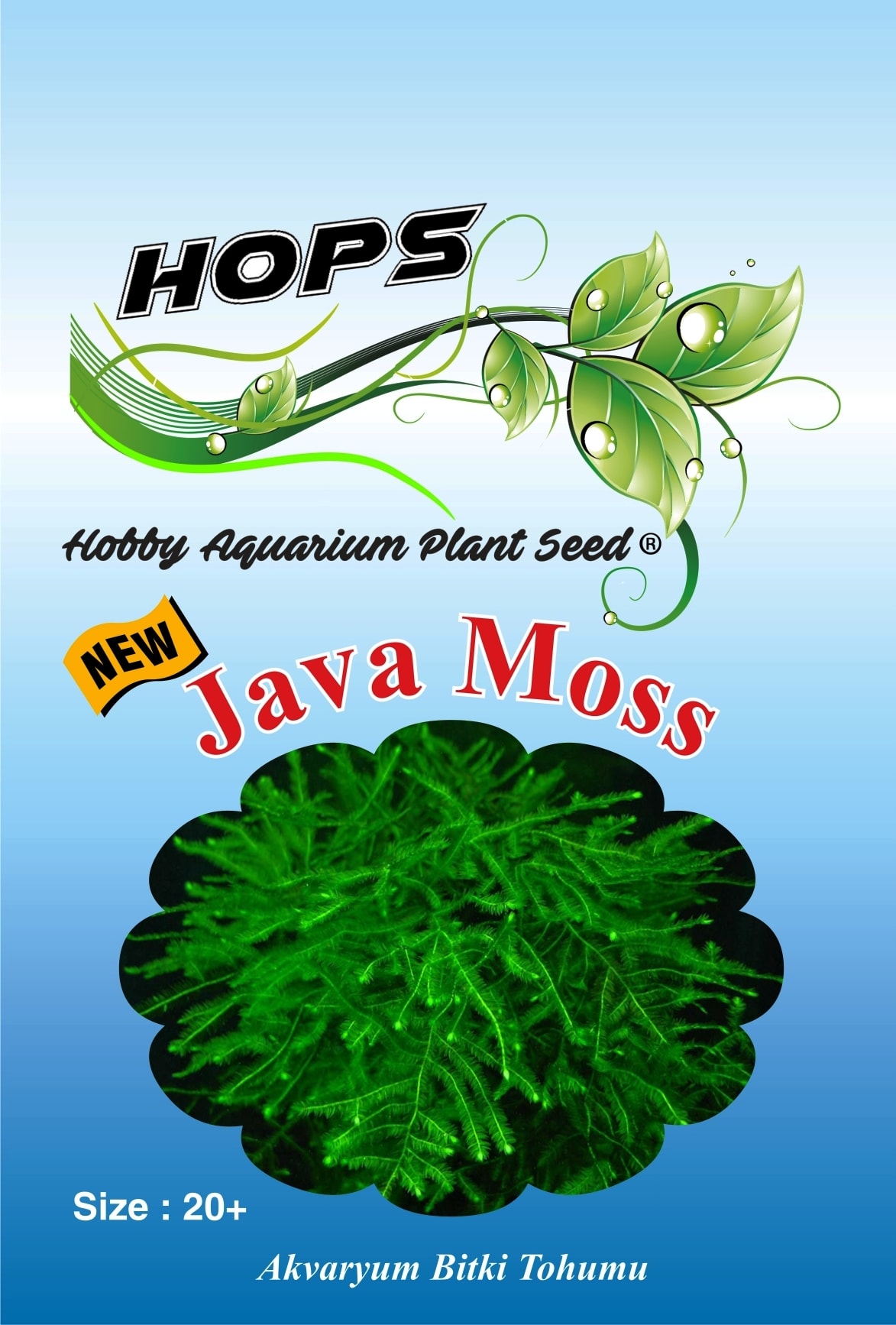HOPS Java Moss Akvaryum Bitkisi 20+Üzeri/Adet Tohum