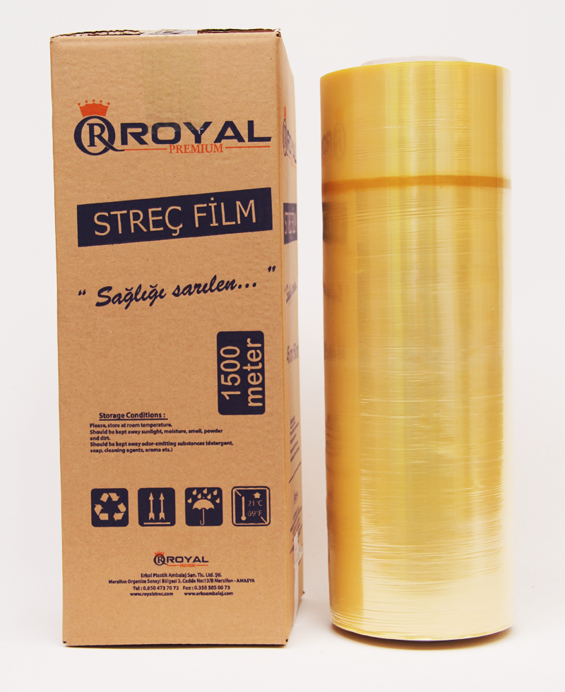 Royal Streç Film 8 mic. 45 cm x 1500 mt