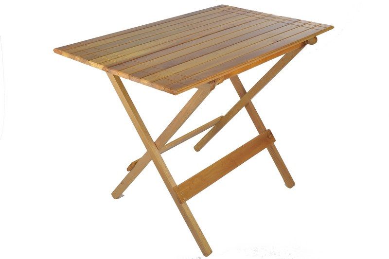 Ahşap Katlanır Masa Küçük 60x90cm Açık Renk