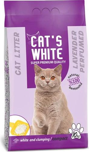 Cats White Lavanta Kokulu Topaklaşan Doğal Bentonit Kedi Kumu 12