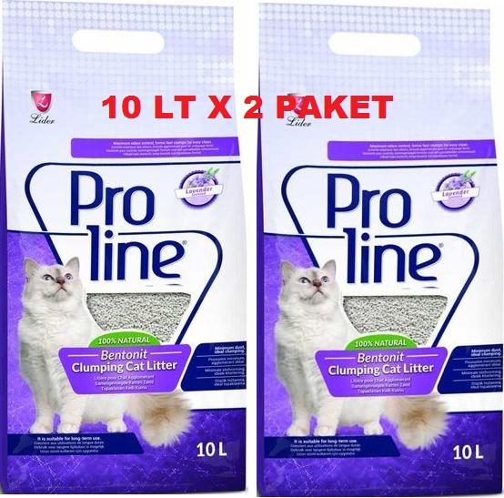 ProLine Lavanta Kokulu Topaklanan Kedi Kumu 10 lt (2 Adet)