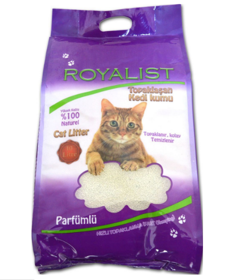 Royalist Topaklanan Parfümlü Kedi Kumu 10 Lt(Çamur Yapmaz)