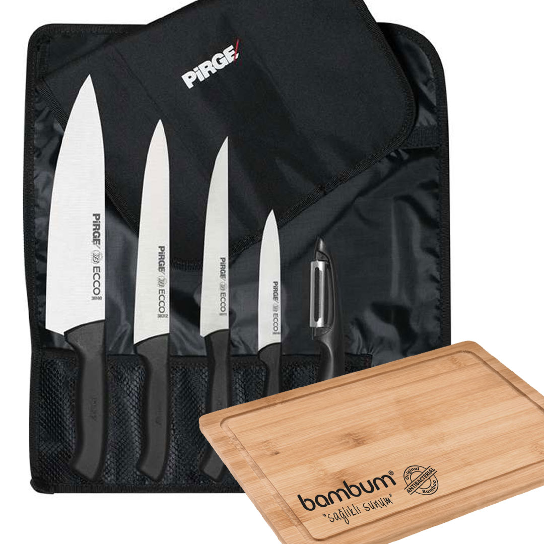 Pirge Master Chef Ecco 5'li Bıçak Seti 38402 Bambum K.Pano Hediye