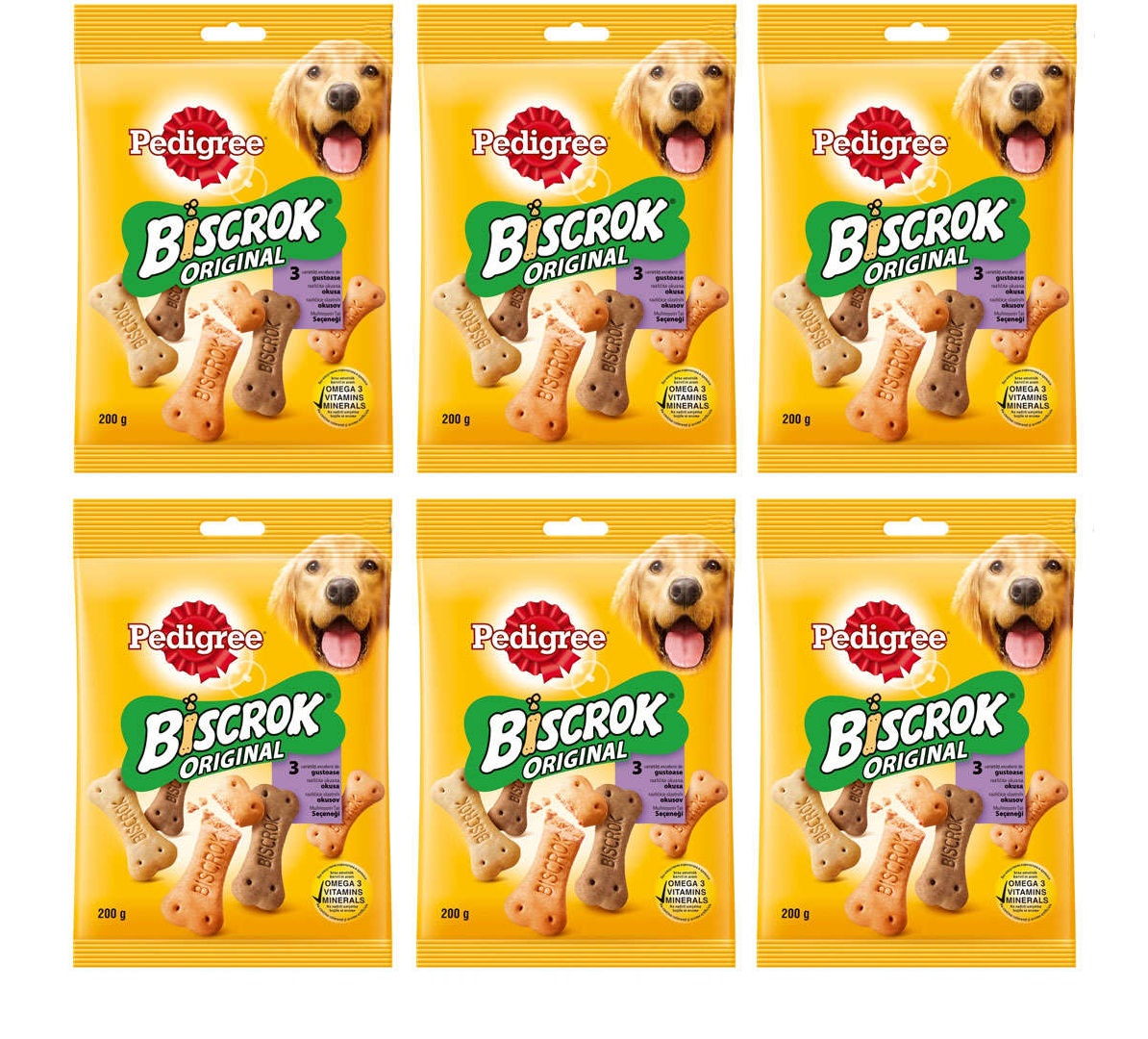 Pedigree Biscork Multi Mix Köpek Ödül Maması Bisküvi 200 gr 6 Adt