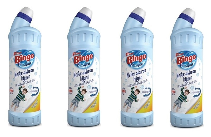 Bingo Oksijen Ferahlatan Hijyen Çamaşır Suyu 750 ml  4 Lü Paket