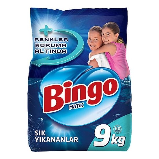 Bingo Matik Toz Çamaşır Deterjanı Sık Yıkananlar 60 Yıkama 9 KG