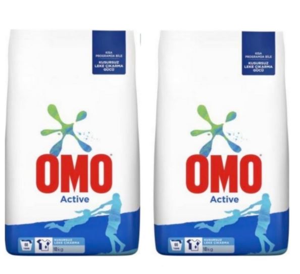 Omo Active Toz Çamaşır Deterjanı 2 x 10 KG