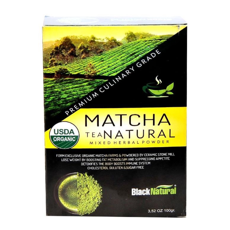 Black Natural Matcha Karışık Toz Bitki Çayı 100 G