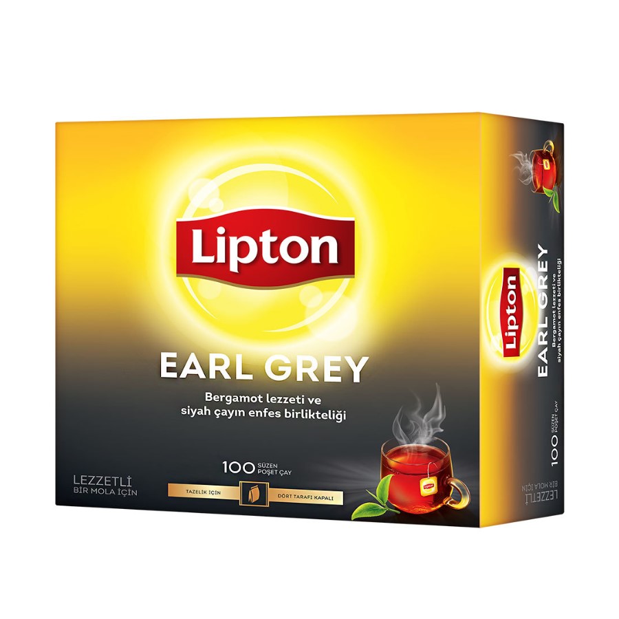Lipton Earl Grey Bergamot Siyah Süzen Poşet Çay 100 x 2 G