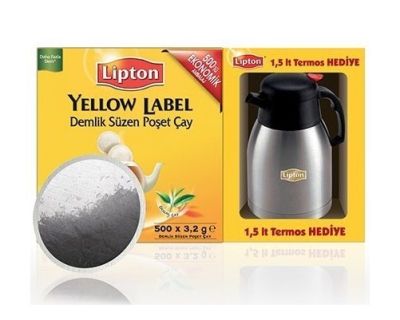 Lipton Yellow Label Siyah Demlik Çay ve Termos 750 x 3.2 G