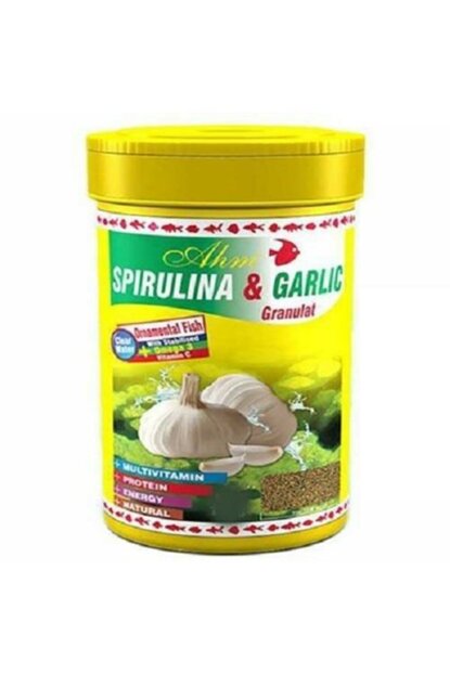 AHM Spirulina Garlic Sarımsaklı 100Ml Balık Yemi