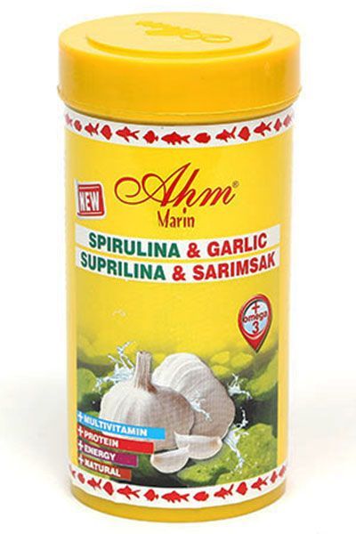 Ahm Spirulina Garlic Sarımsaklı Granül Balık Yemi 250 ml