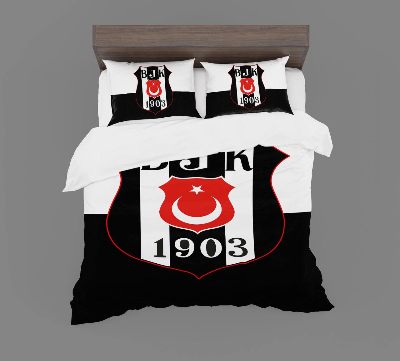 Özel Tasarım Çift Kişilik Beşiktaş Nevresim Takımı