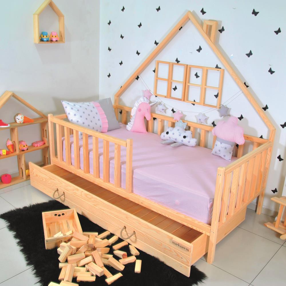 Markaawm Montessori Çocuk Yatak Yavrulu 90X190 Karyola Ağacı Fiyatları