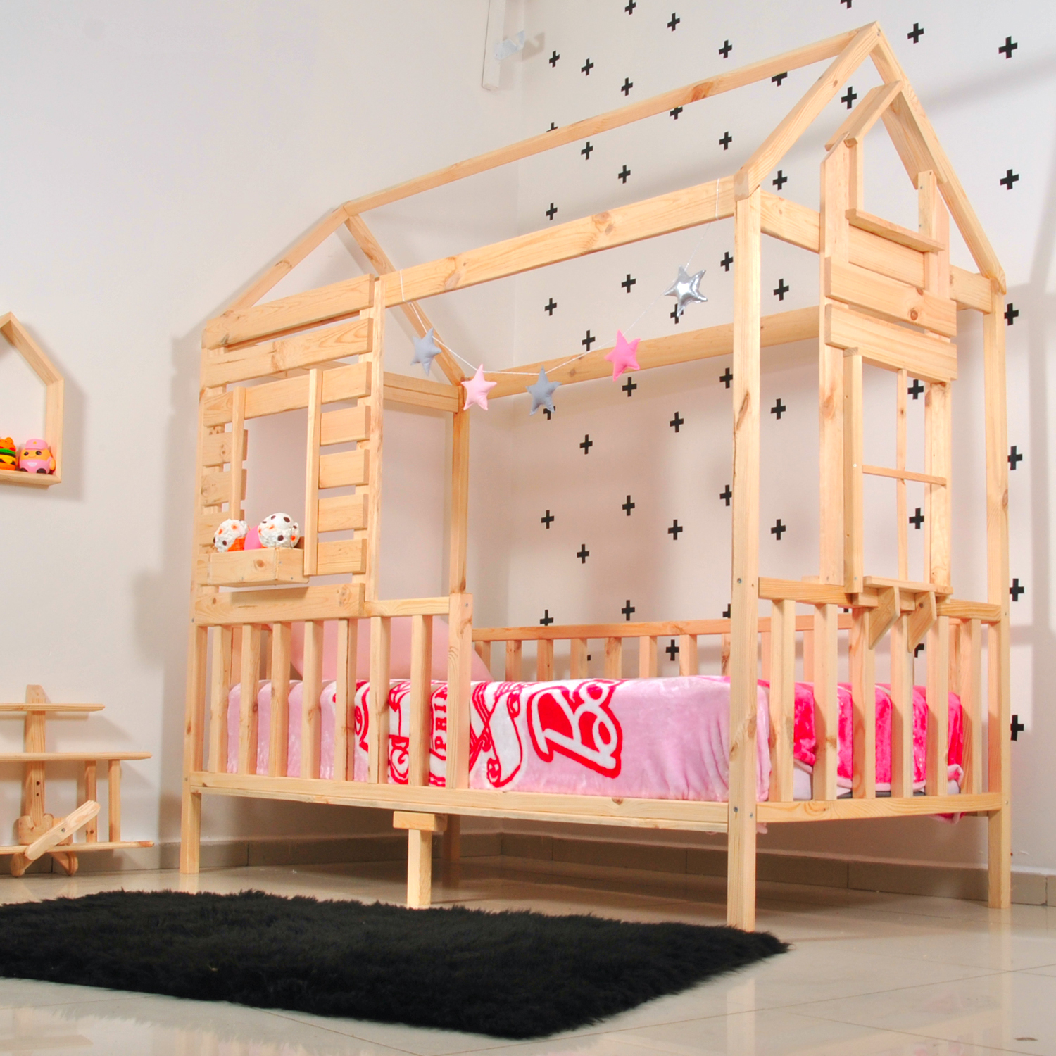 Markaawm Montessori Yatak Çocuk Odası 90X190 Karyola Bebek Beşik