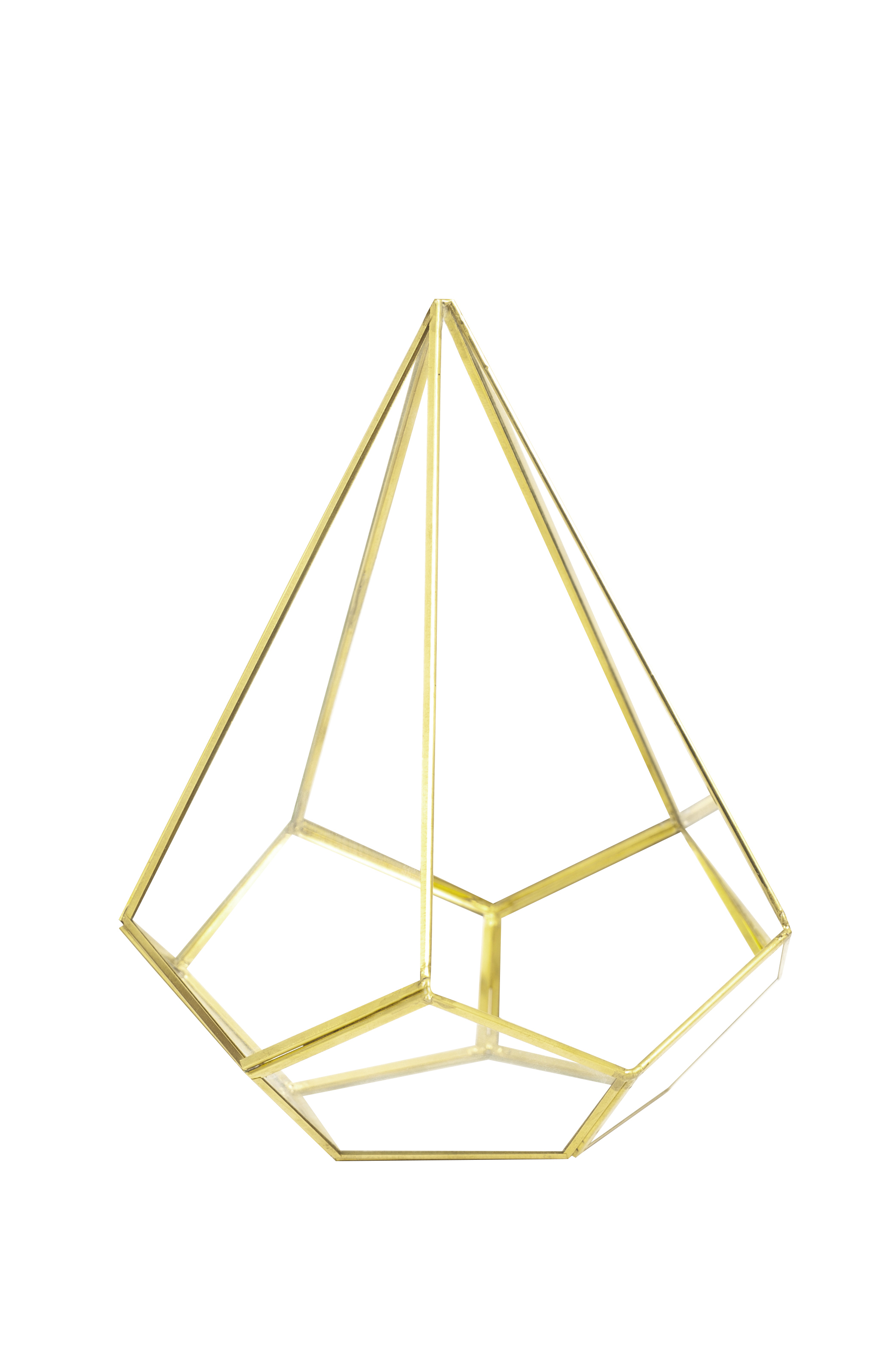 genova gold geometrik teraryum cam saksı