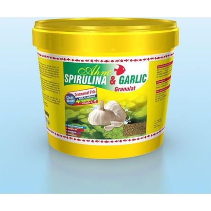 Ahm Spirulina Garlic Sarımsaklı Granül Balık Kova Bölme 250 Gr