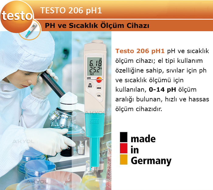 Testo 206 ph1 ph metre