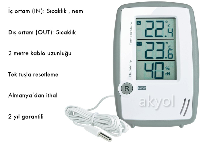 TFA 30.5024 iç dış sıcaklık ve nem ölçer