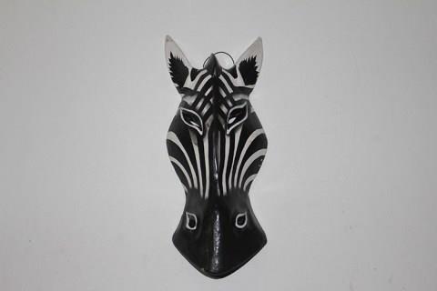 Dekoratif Ahşap Zebra Mask 25 cm Dekoratif Duvar Dekoru Hediyelik