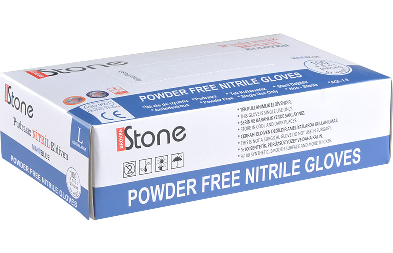 Stone Nitrile Eldiven 100 x 20 Paket Mavi L