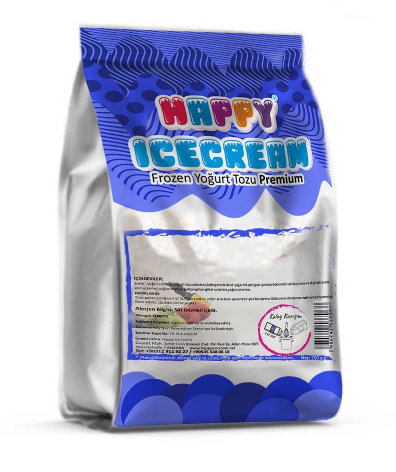 Happy Icecream Frozen Yoğurt Tozu Premium 750 G