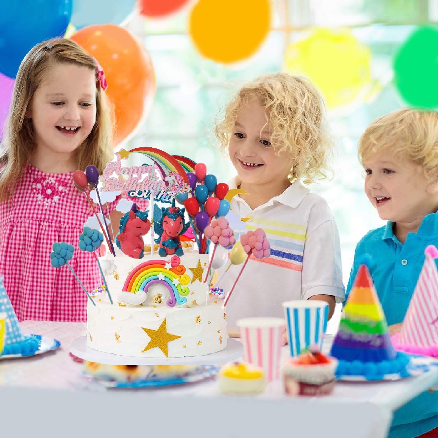DOĞUM GÜNÜ PASTA SÜS,SÜSLE,SET UNICORN BULUT BALON GÖKKUŞAĞI Fiyatları