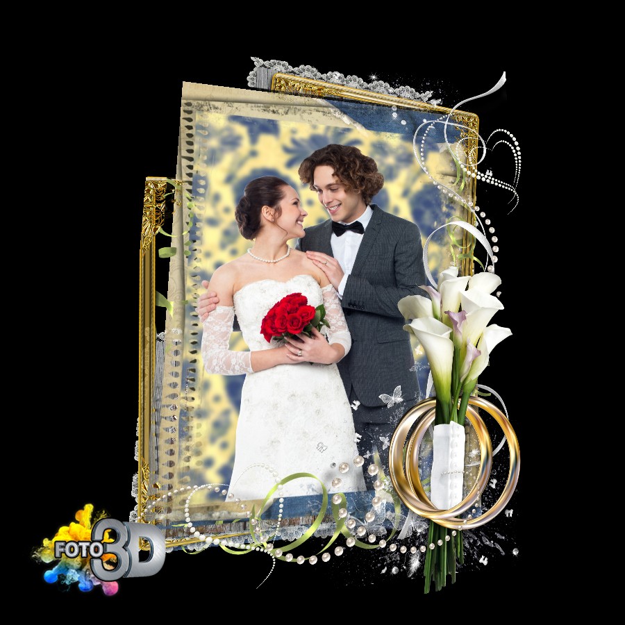 Değişik Hediye Evlilik / Nişan Koleksiyonu Lenticular 3D Tablo