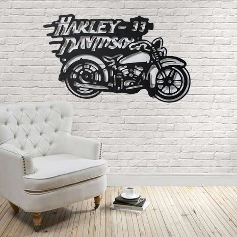 Harley Davidson Metal Duvar Aksesuarı