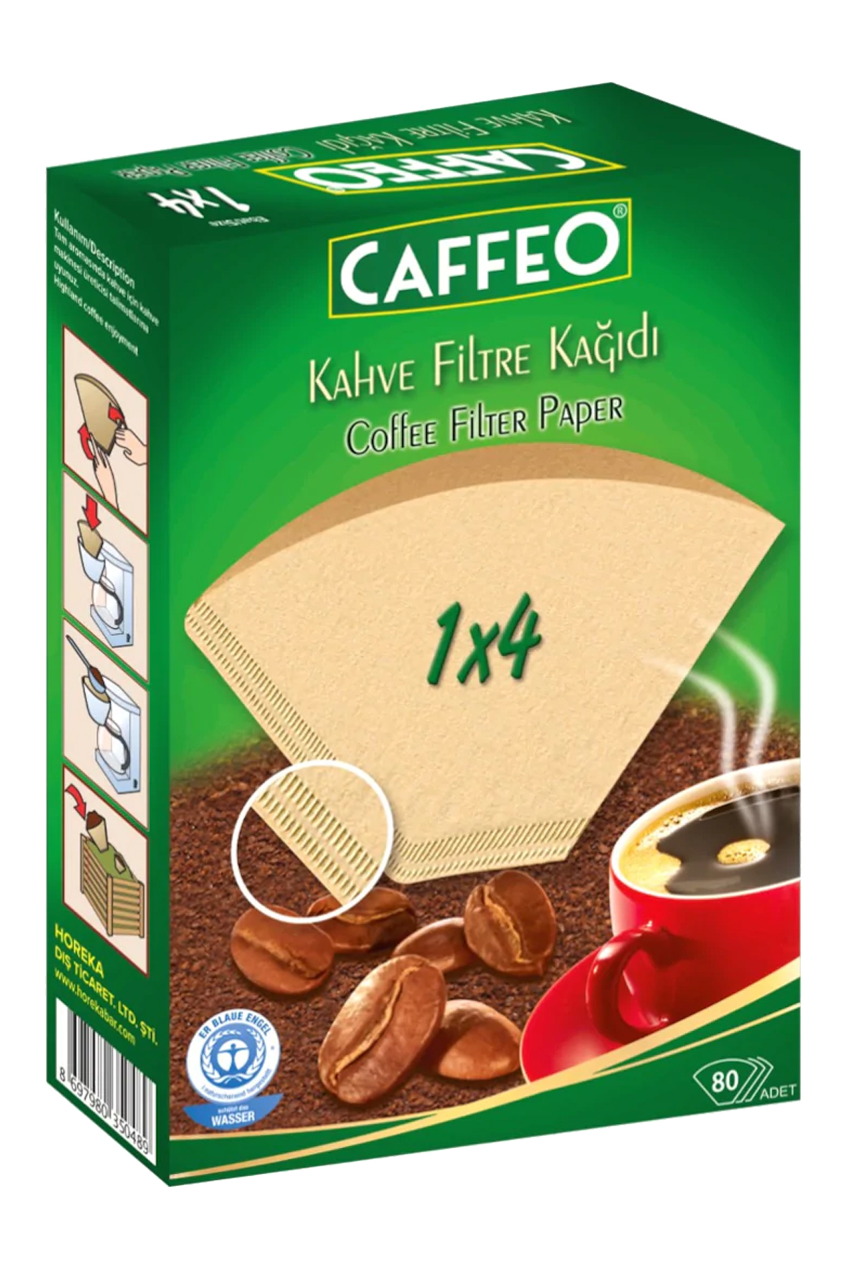 Caffeo Kahve Filtre Kağıdı 1X4 80 Adet