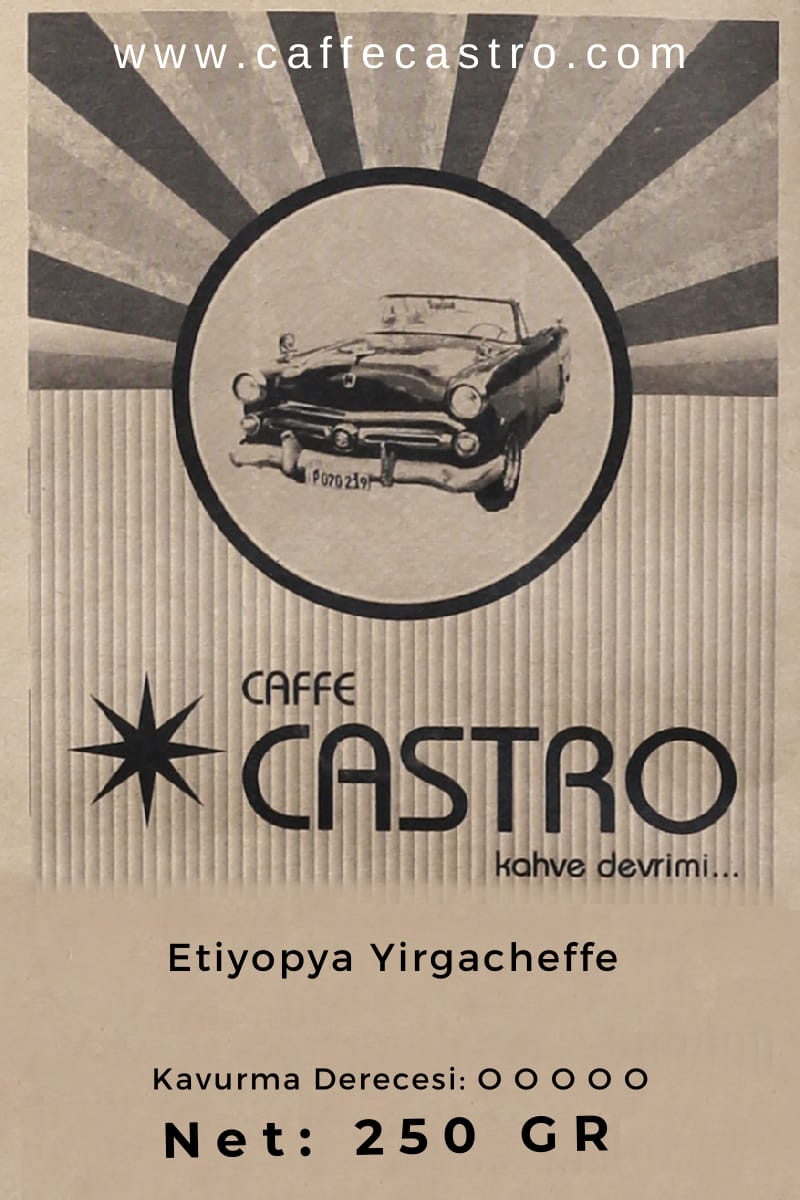 Castro Etiyopya Yirgacheffe Nitelikli  Kahve  250 Gr.
