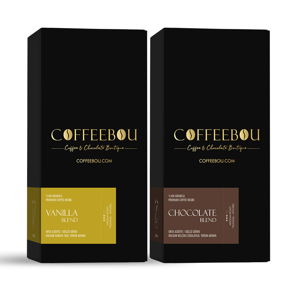 Coffeebou Chocolate Blend & Vanilla Blend Seti Kutu 2 x 250 G